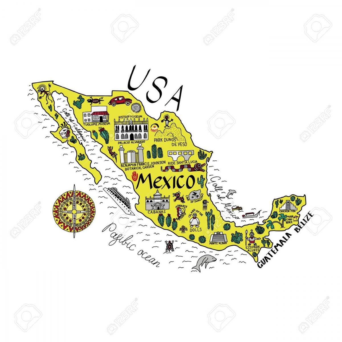 メキシコ 観光名所マップ
