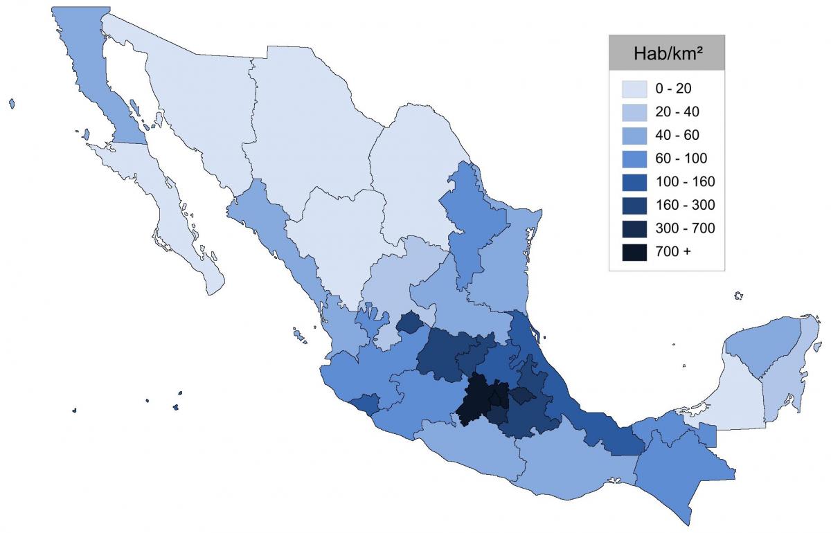 メキシコ密度マップ