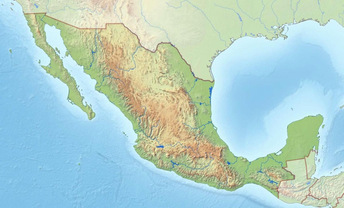メキシコ地形図