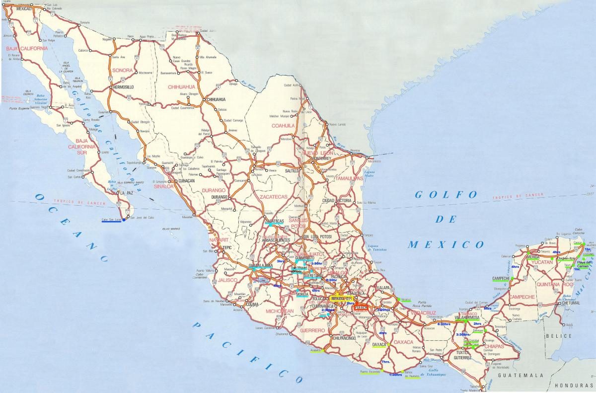 メキシコ の運転地図