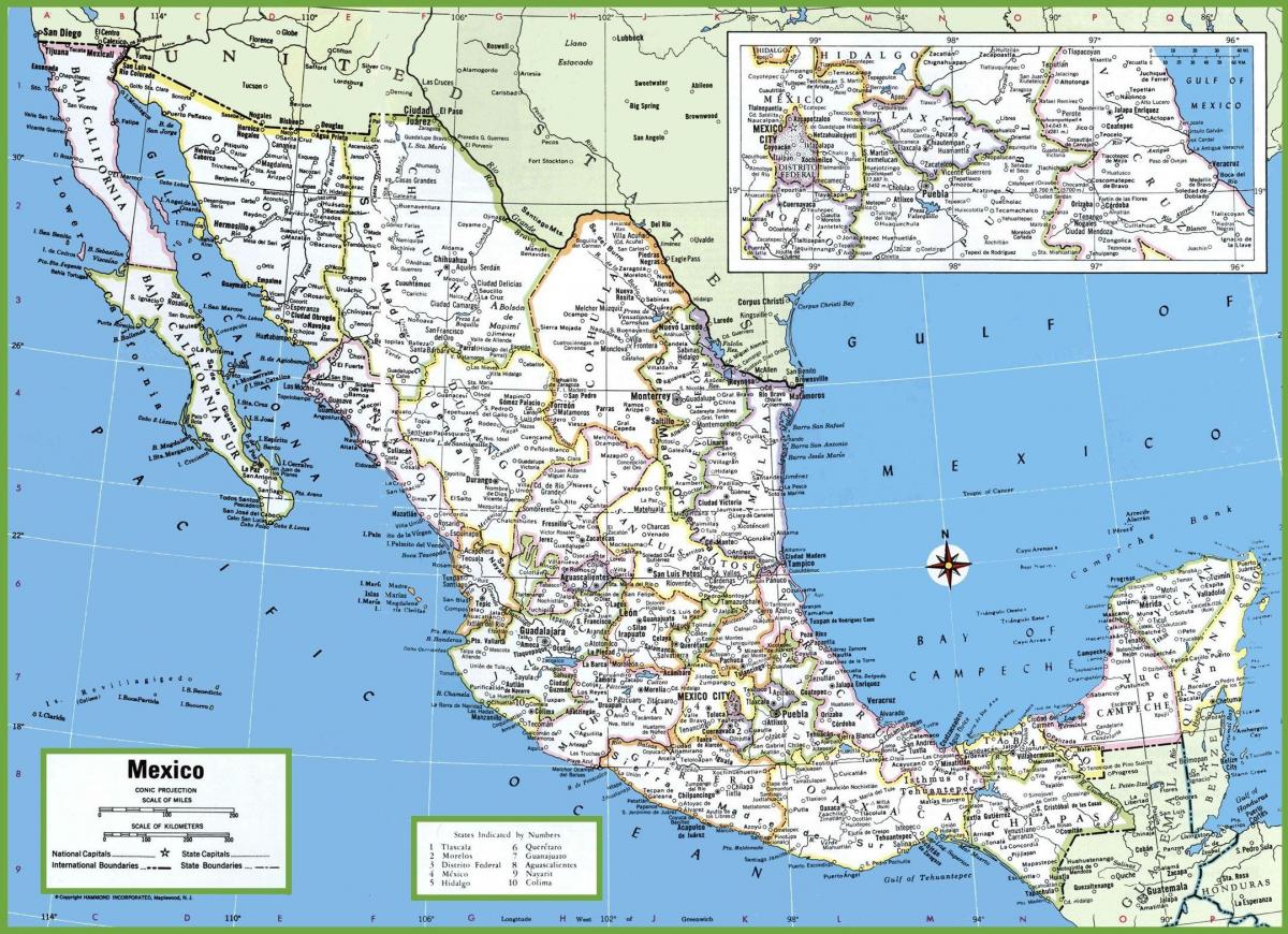 メキシコ市の地図