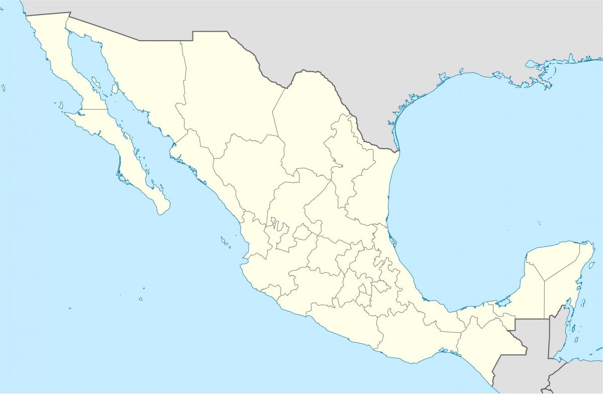 空のメキシコの地図